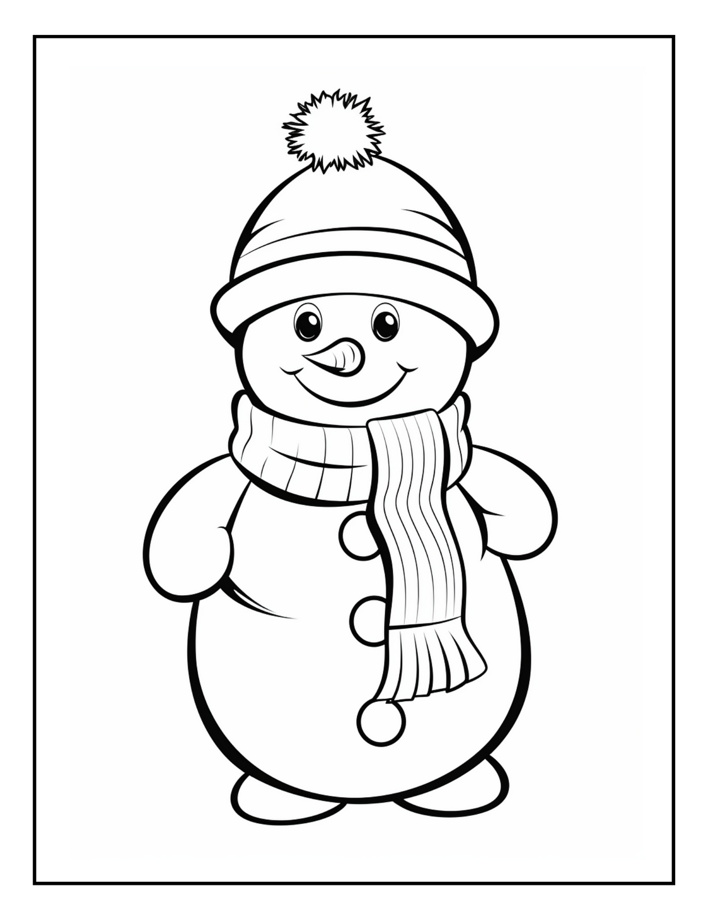 FREE Snowman Printable Coloring Page