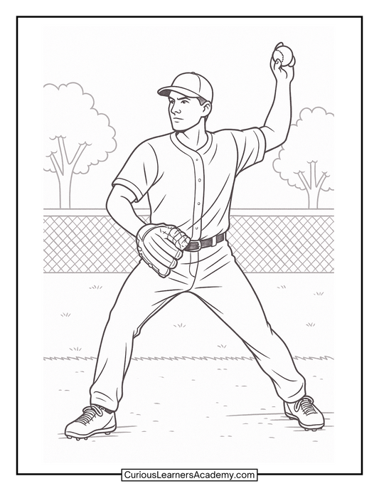 Left Handed Baseball Player Throwing