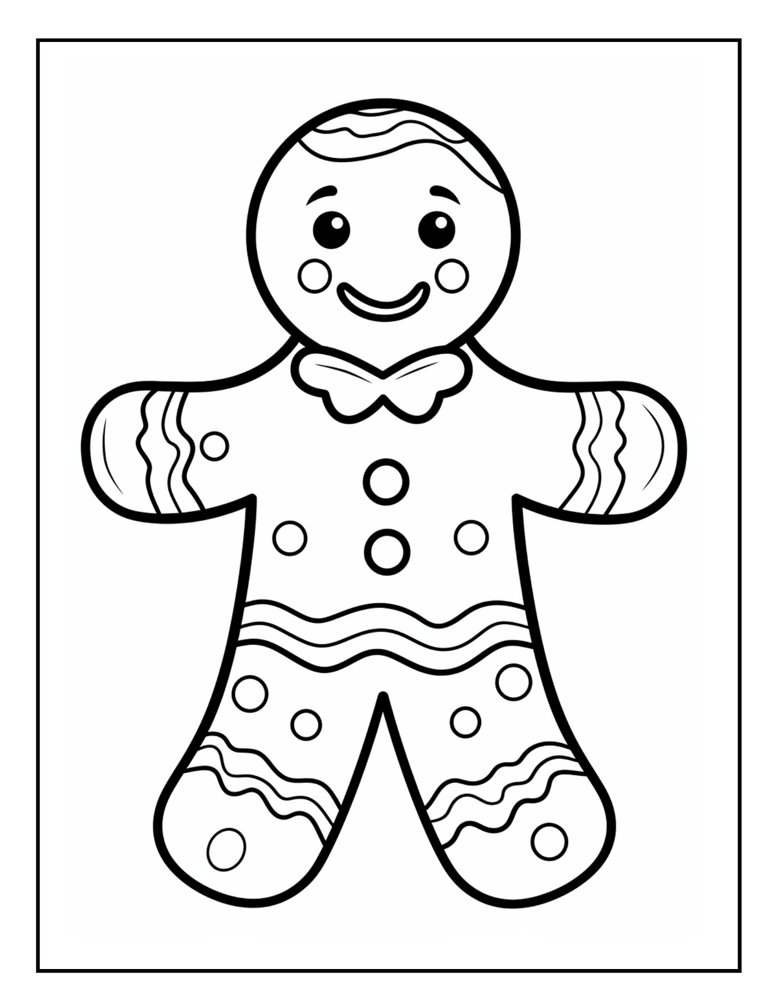 FREE Gingerbread Man Christmas Coloring Page – Curious Learners Academy