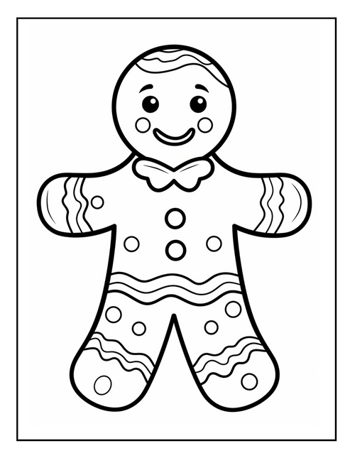 FREE Gingerbread Man Christmas Coloring Page – Curious Learners Academy