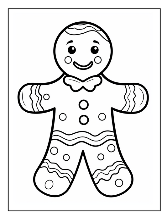 FREE Gingerbread Man Christmas Coloring Page