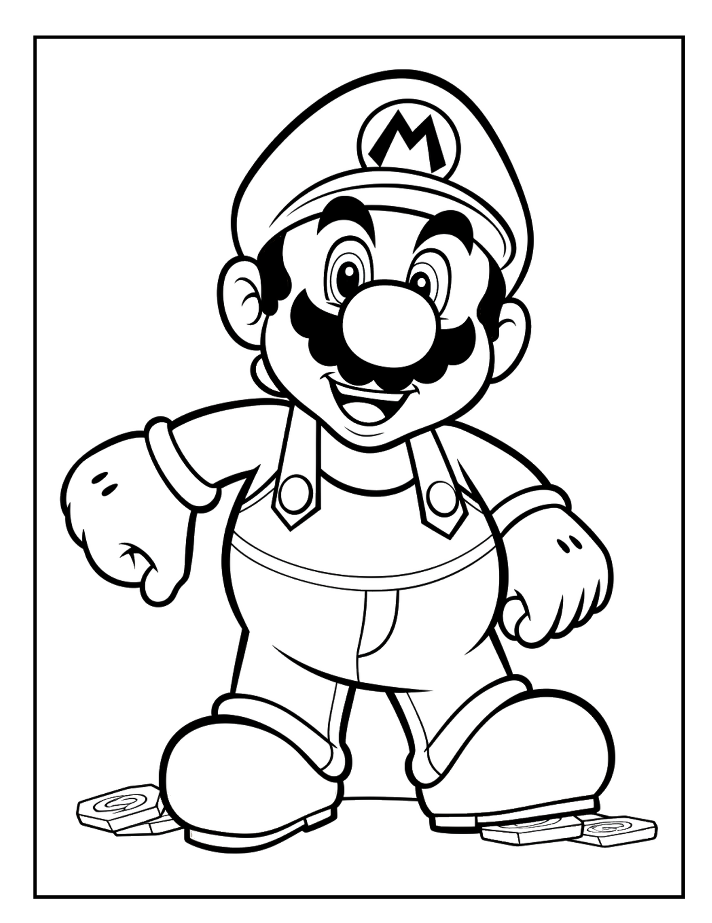 Super Mario Brothers - Mario Coloring Page