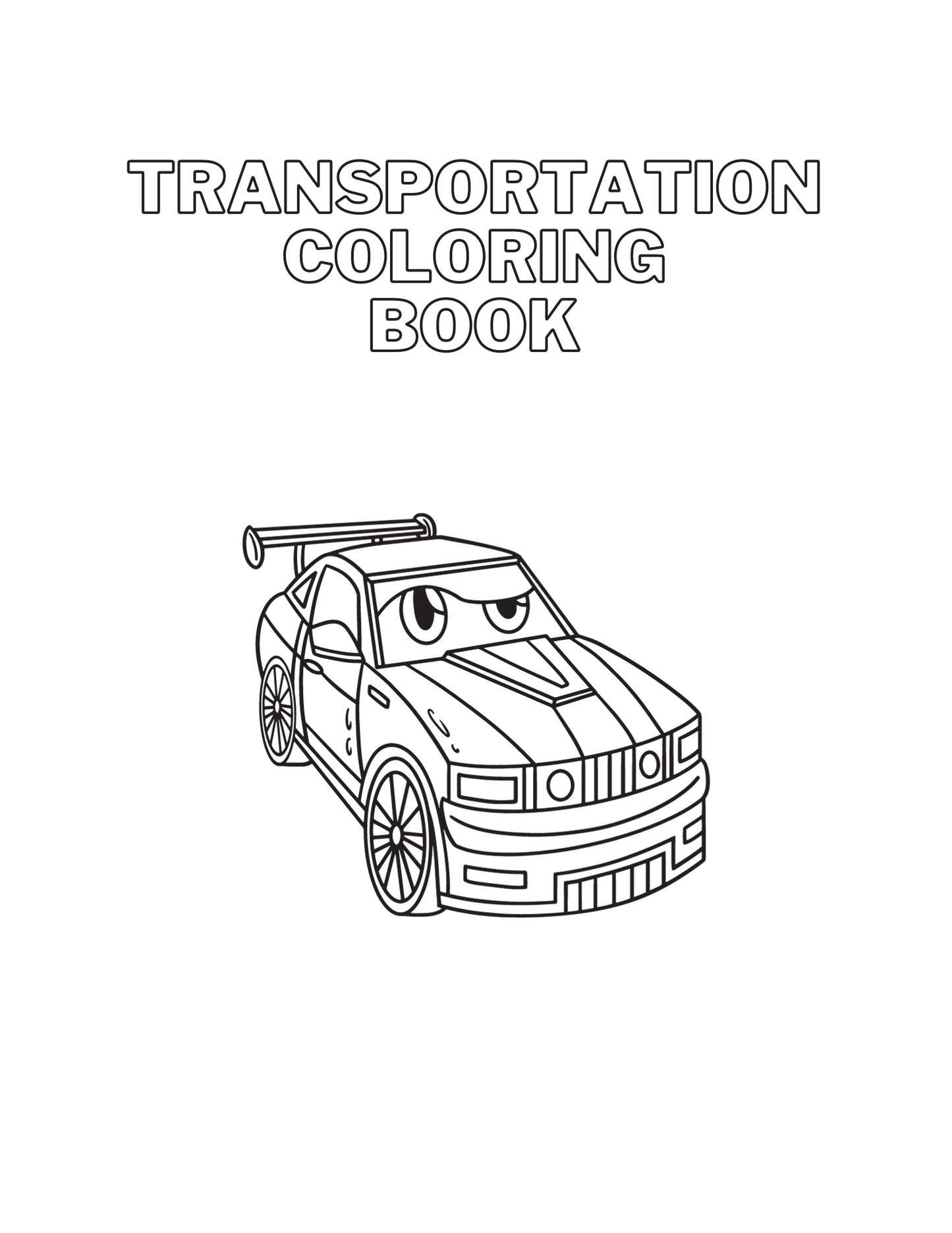 Printable Transportation Coloring Book