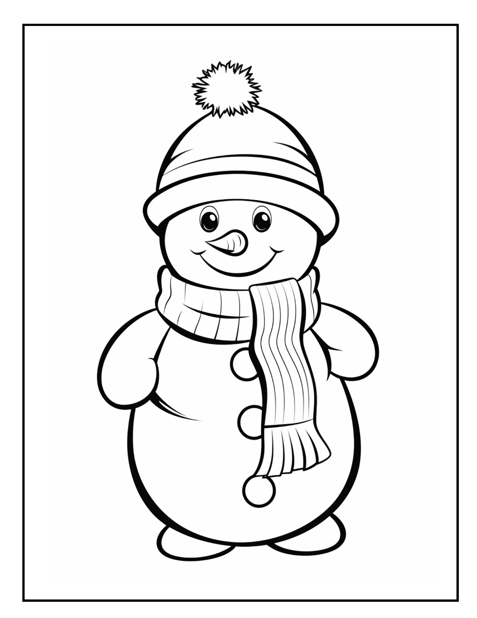 FREE Snowman Printable Coloring Page – Curious Learners Academy