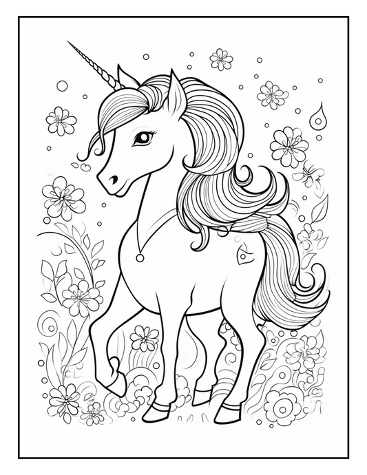 Unicorn Coloring Page